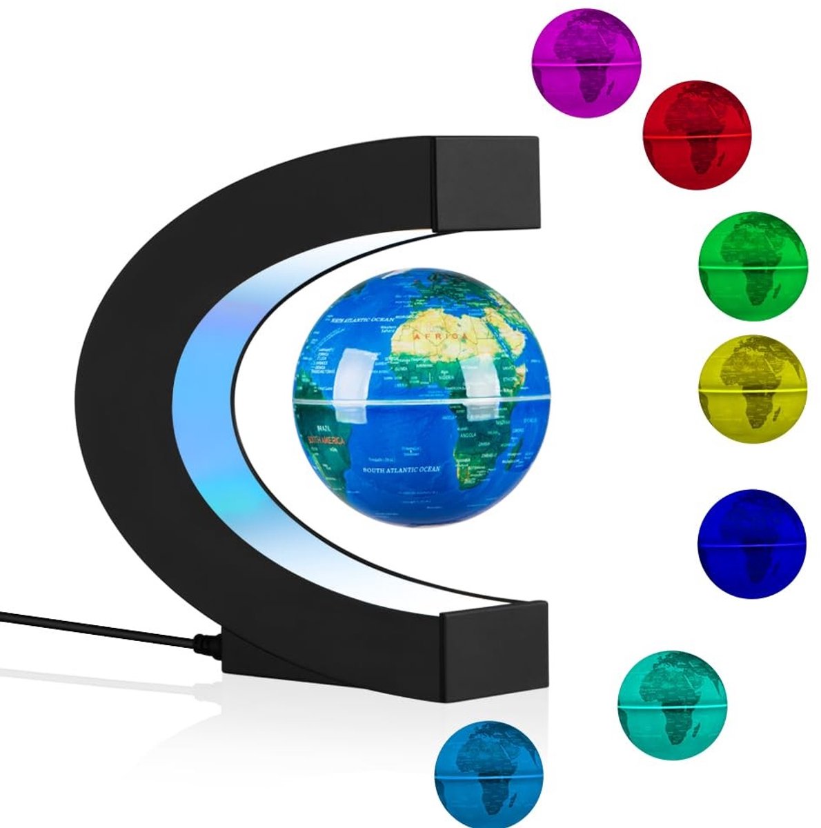 Omgoods - Drijvende Globe met LED Licht en Magnetische Levitation