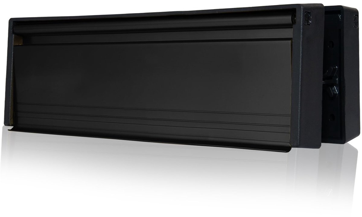 Omgoods- Brievenbus Premium Tochtbestendig - Telescopische Brievenbus - Anti-vandaal - Mat Zwart - Voor UPVC-Deuren - 10 Inch - Postbus