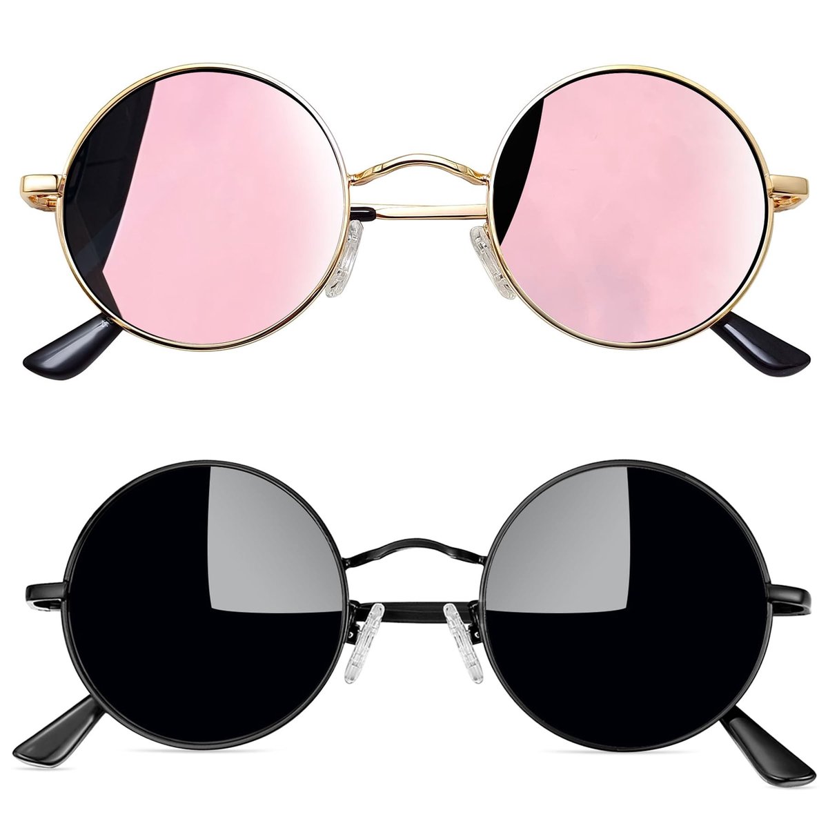 Omgoods - Vintage Rond Zonnebril met UV400 Bescherming