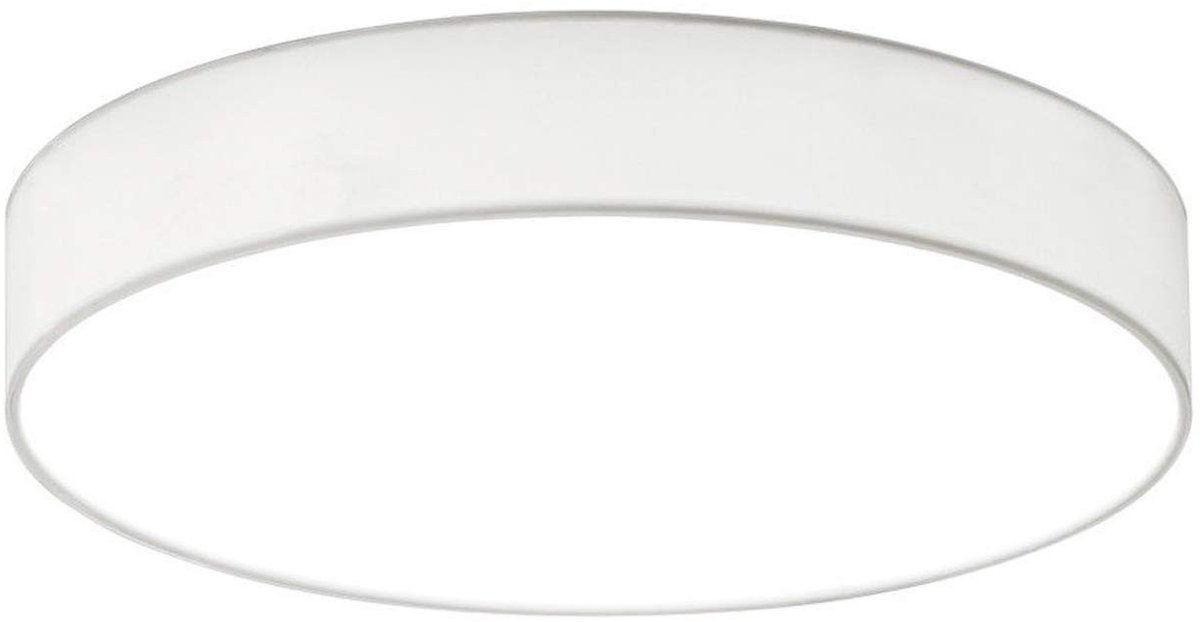 Omgoods - LED Plafondlamp met Dimmfunctie en Witte Stoffen Schaduw