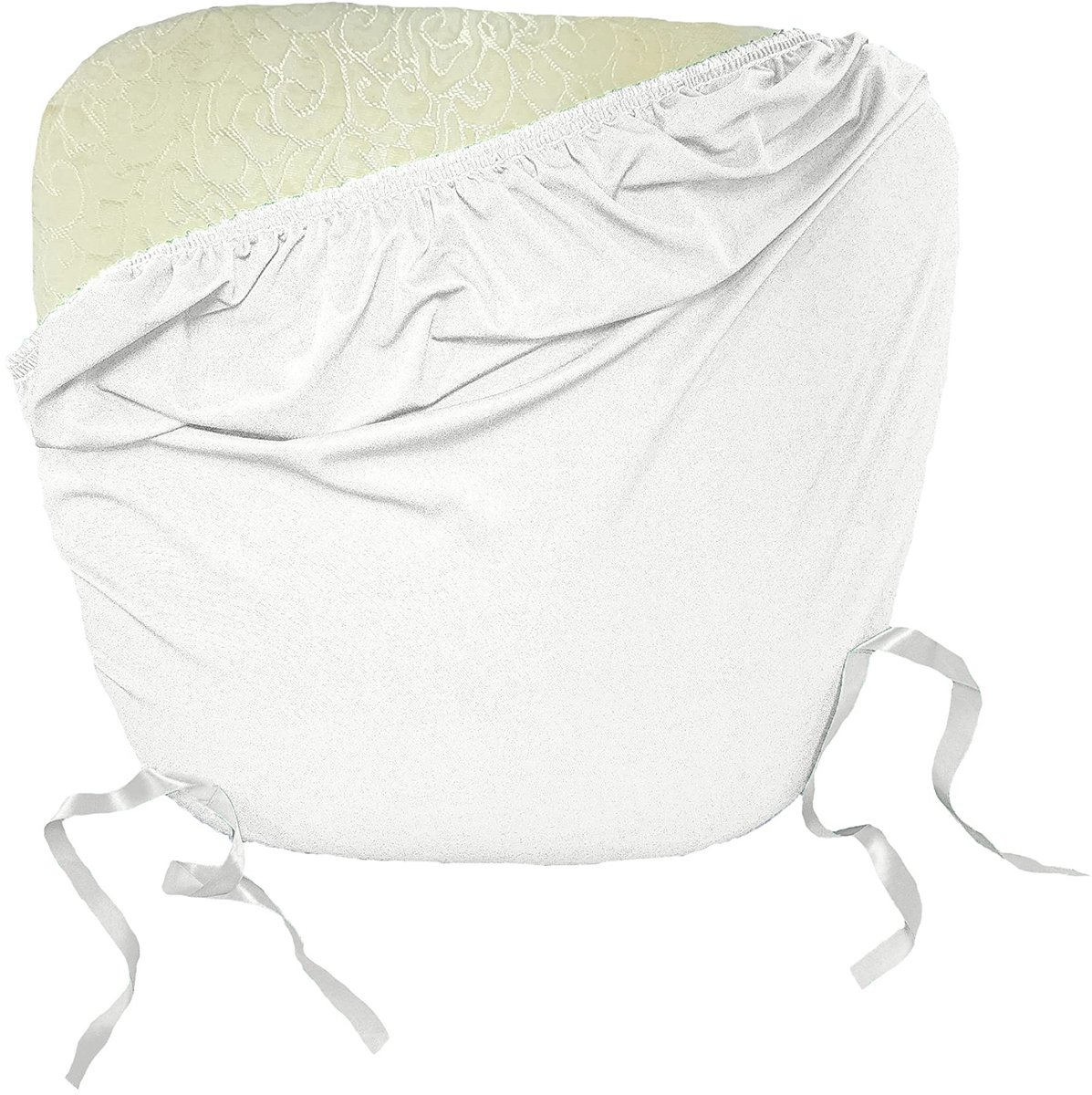 Omgoods - Set van 4 Spandex Stoelkussenhoezen in Wit
