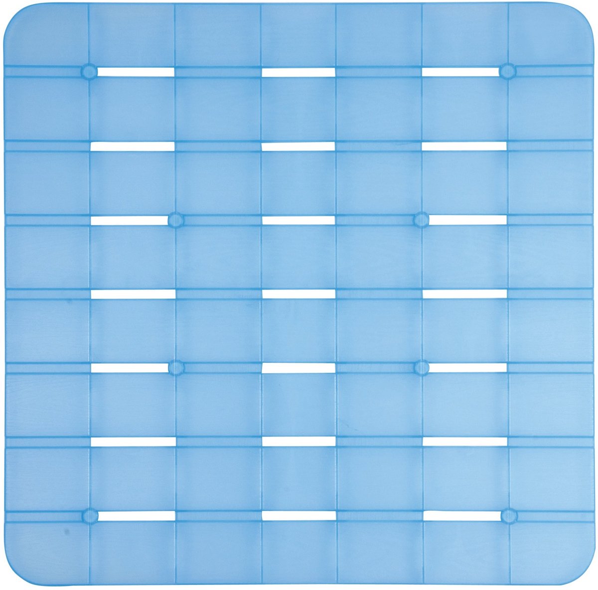 Omgoods - Antibacteriële Antislip Badmat met Zuignappen - Blauw 55 x 55 cm