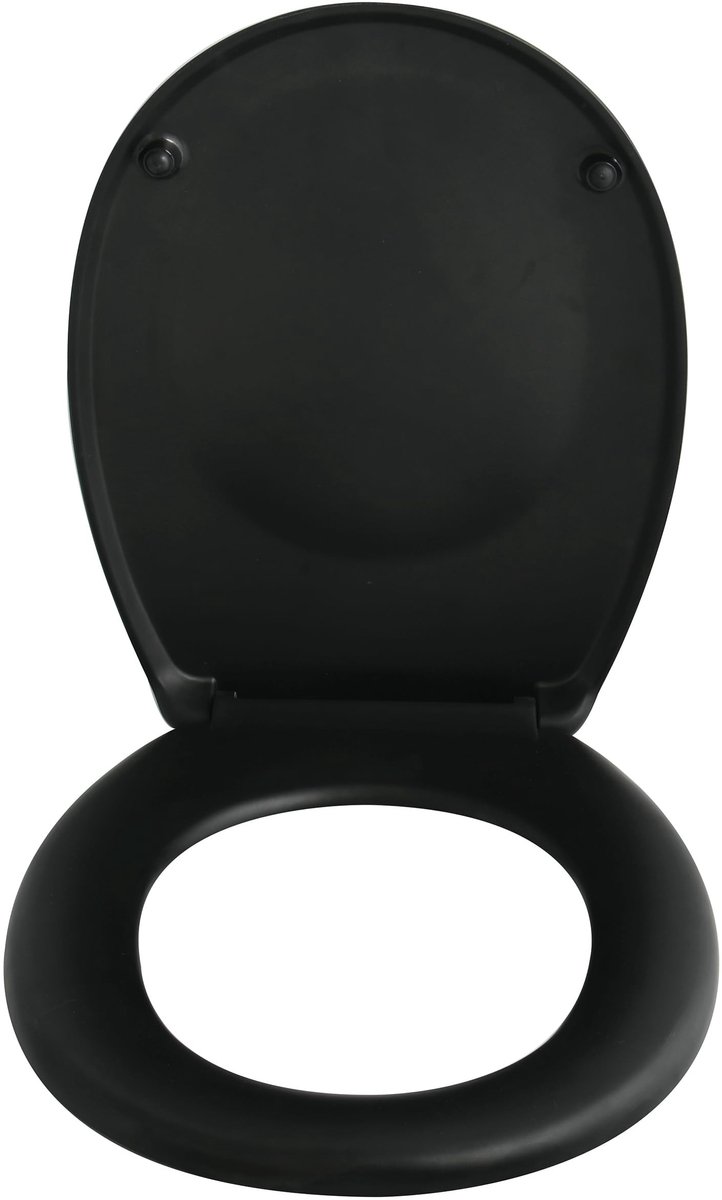 Omgoods - Zwarte Thermoplastische Toiletbril met Soft-Close Mechanisme