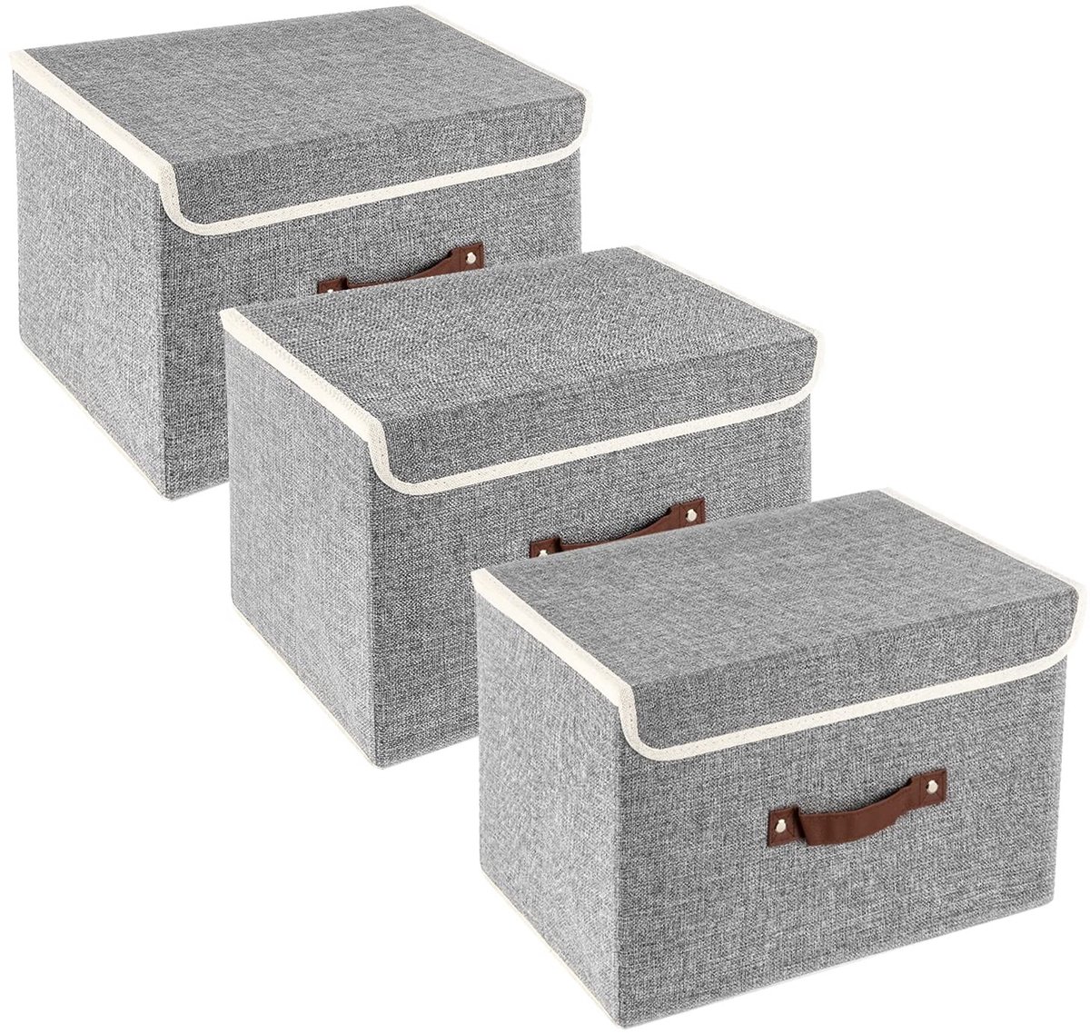 Omgoods - Vouwbare Opbergdoos met Deksel Set van 3