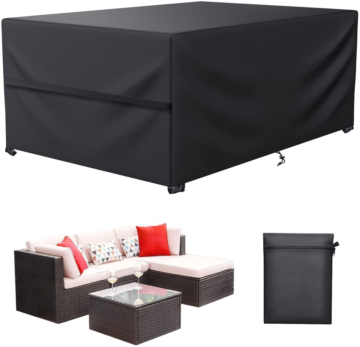 Omgoods - Tuinmeubelhoes Waterproof - Heavy Duty 600D Oxford Stof, 280x180x90cm