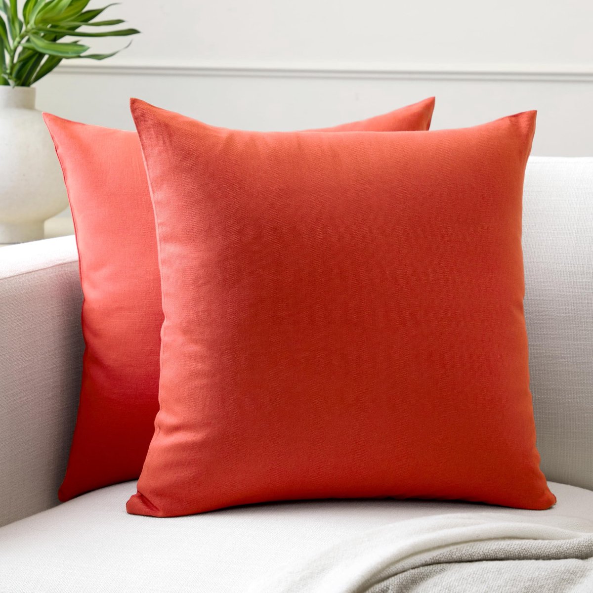 Omgoods - Set van 2 Katoenen Kussenhoezen 50 x 50 cm voor Woonkamers