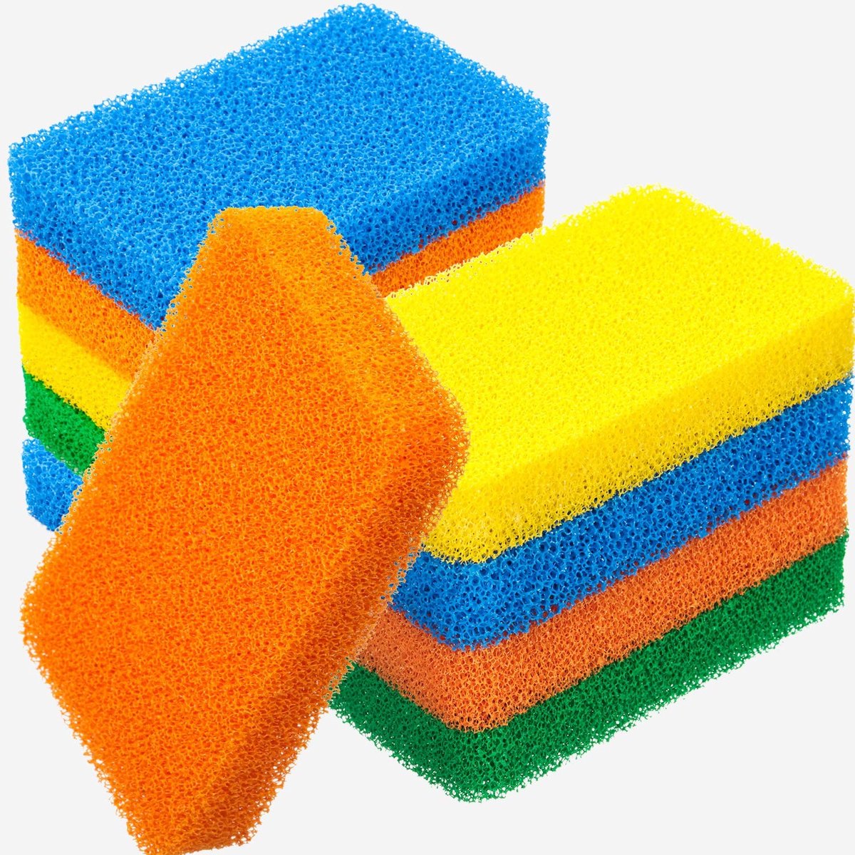 Omgoods - Set van 10 Silicone Afwasponsen, Herbruikbaar en Zacht