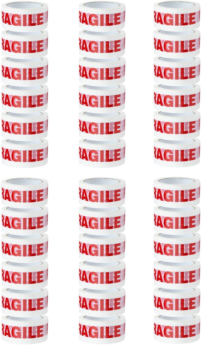 Omgoods - Professionele Adhesieve Tape Fragile 36 Rollen