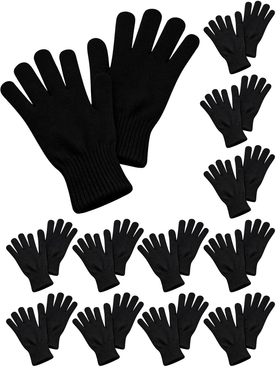 Omgoods - 12 Paar Warme Gebreide Magische Winterhandschoenen