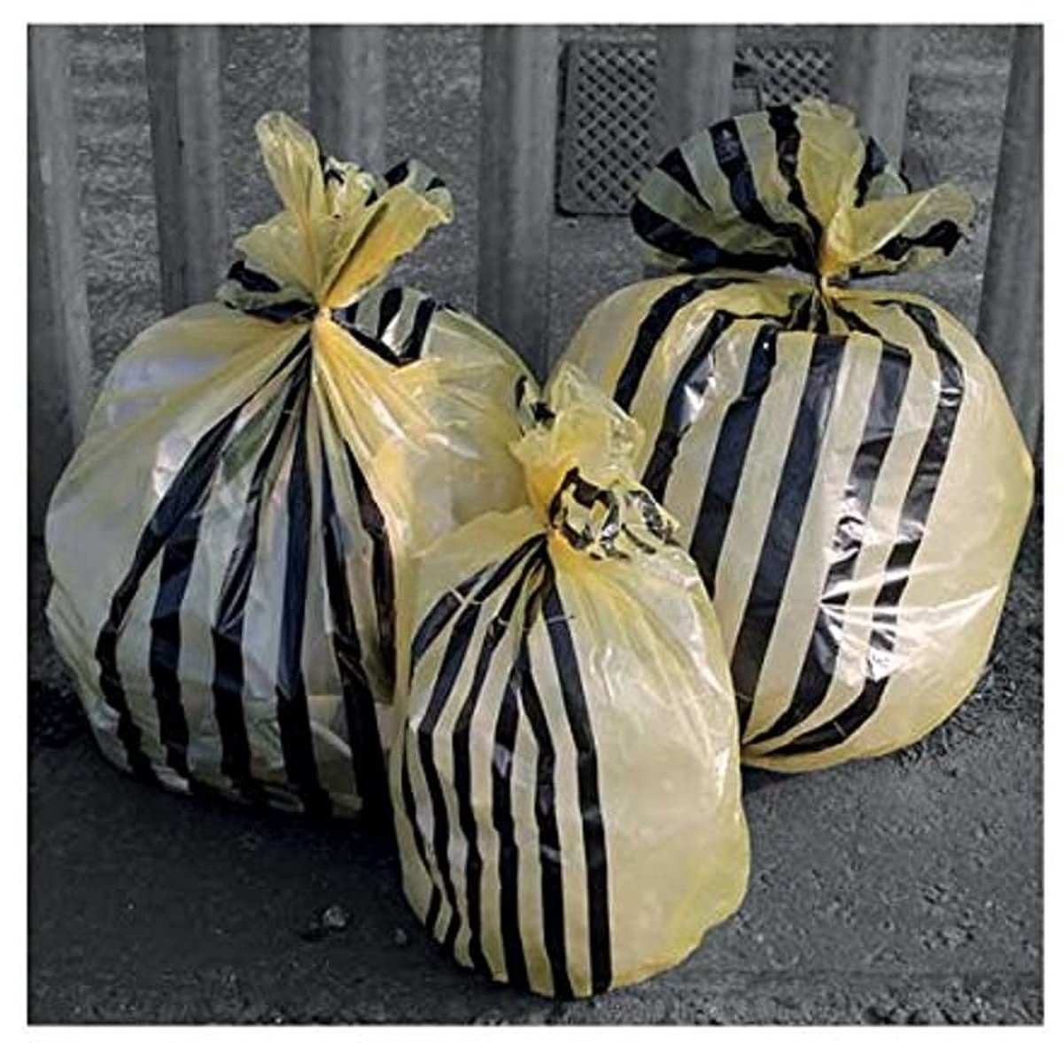 Omgoods - Gele Afvalzakken met Tijgerprint voor Medisch Afval, 70 L (50 stuks)