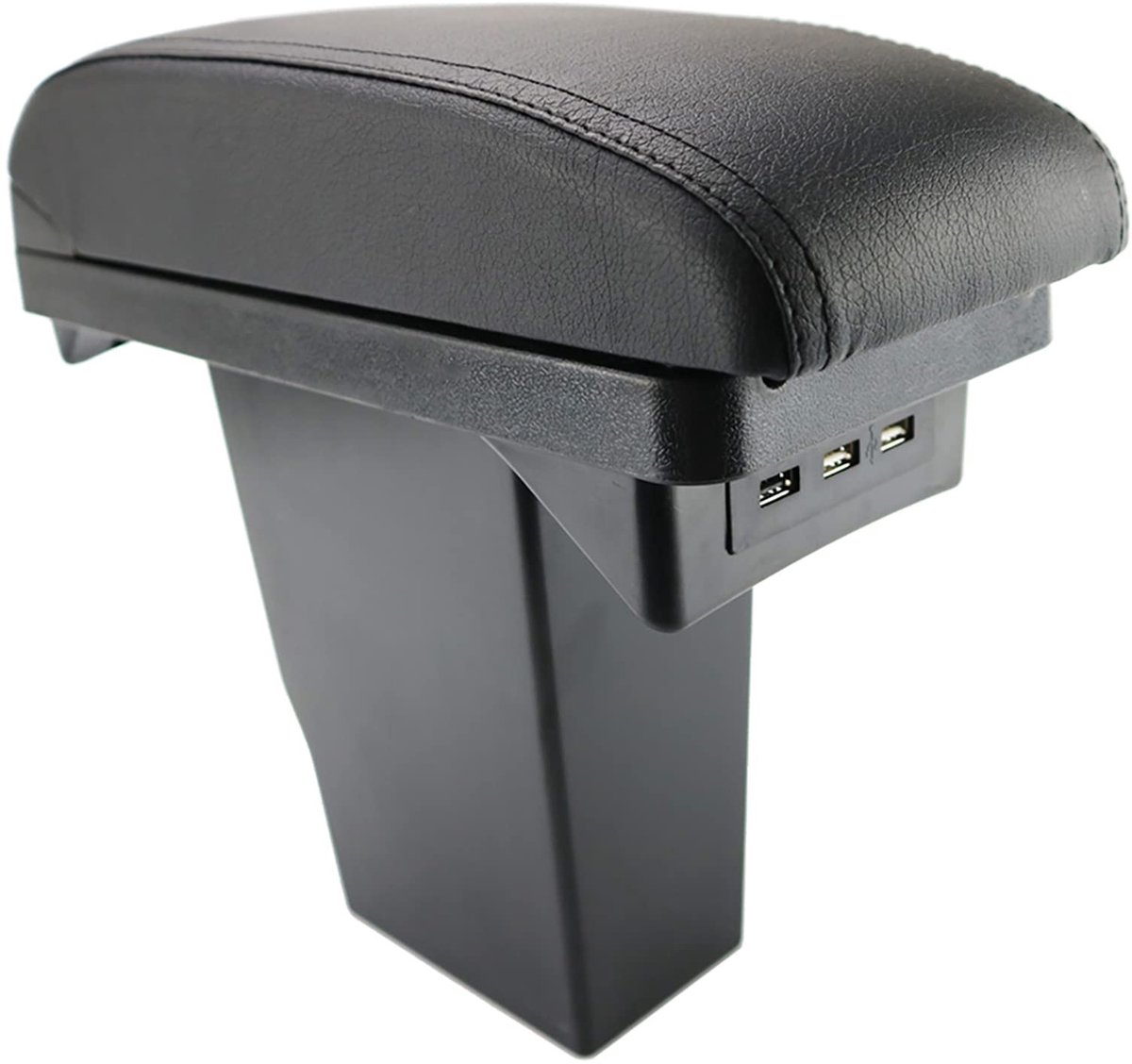 Omgoods - Dubbel Laags Zwart Lederen Armsteun voor Console