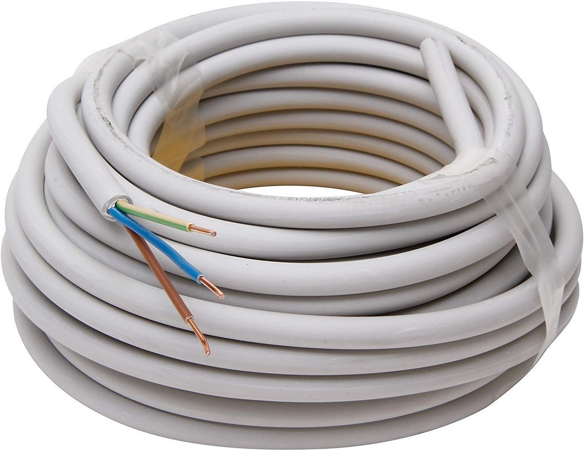 Omgoods - NYM-J 3x1.5 mm² Elektrische Kabel voor Vaste Installatie, 10 Meter