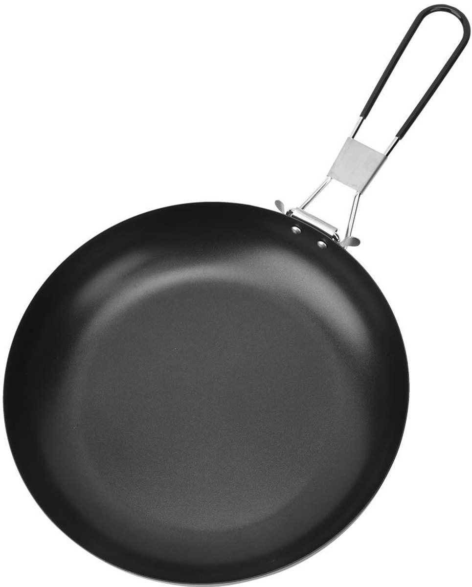 Omgoods- Campingpan 24 cm - Opvouwbaar - Antiaanbaklaag - Draagbaar - Hittebestendig - Ideaal voor camping en backpacking - Braadpan