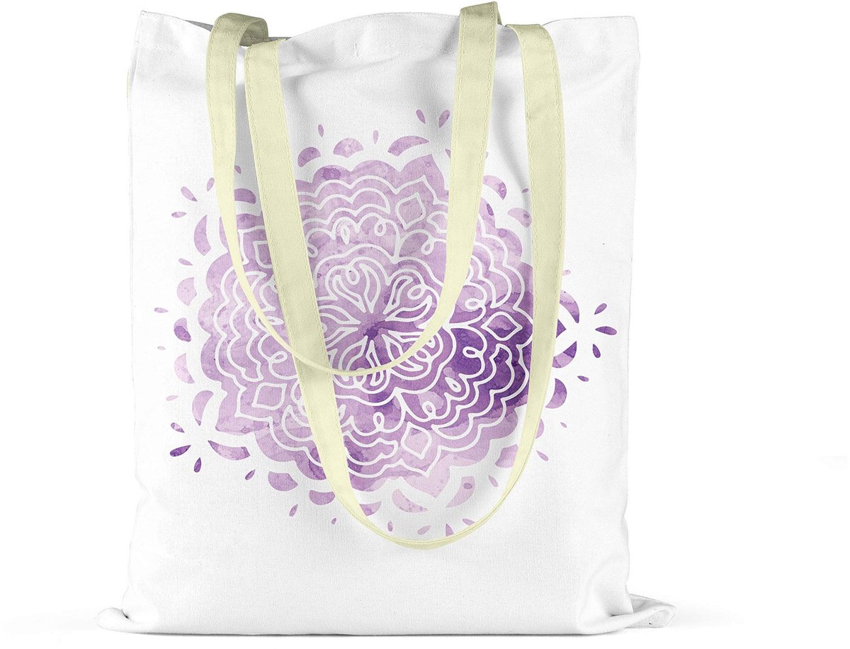 Omgoods - Herbruikbare Canvas Shopping Bag 34 x 40 cm Multicolour