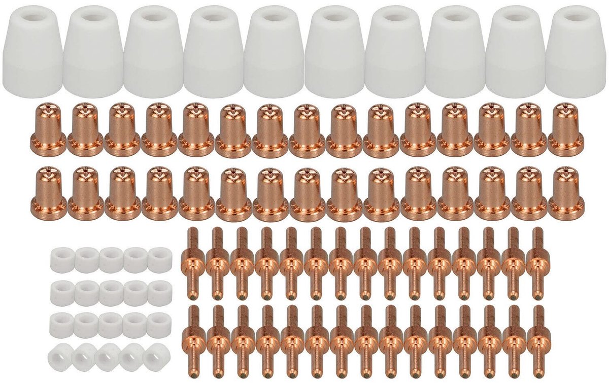 Omgoods - 90 Stuks Plasma Electrode en Mondstuk Set voor Plasma Cutter