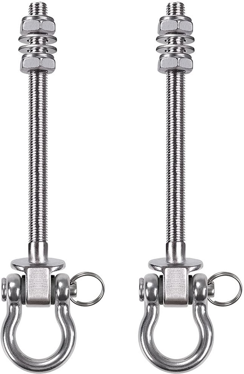 Omgoods - 2 Stuks Hangende Bevestigingsbouten voor Schommels en Yoga (23.5 cm)