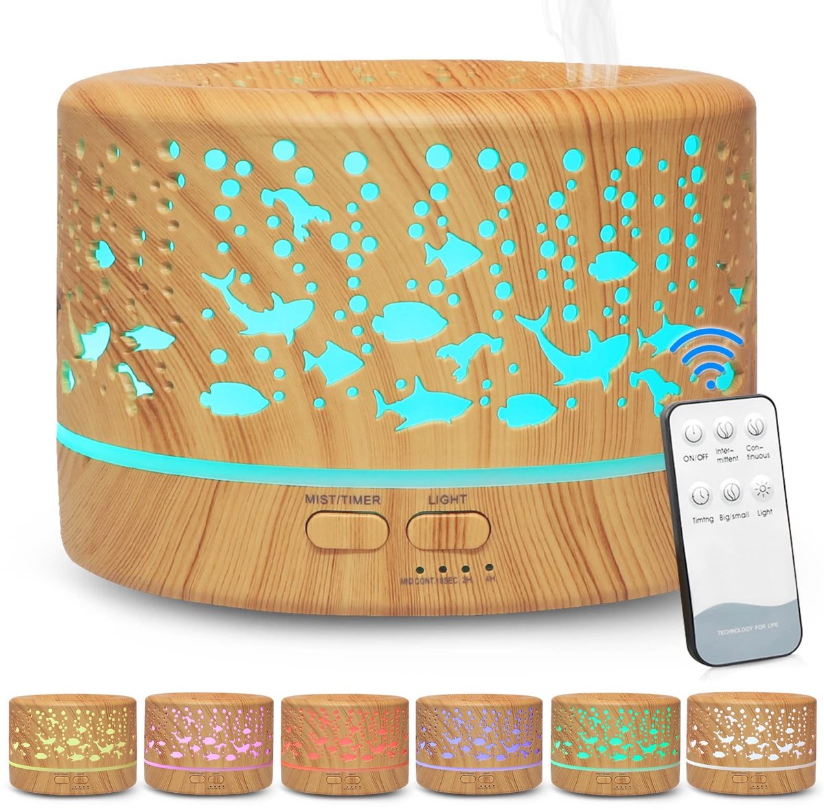 Omgoods - Aroma Diffuser 700ml met Timer en LED Verlichting