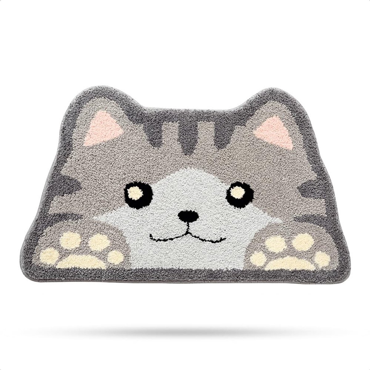 Omgoods - Schattige Kat Badmat, Microfiber, 45 x 75 cm