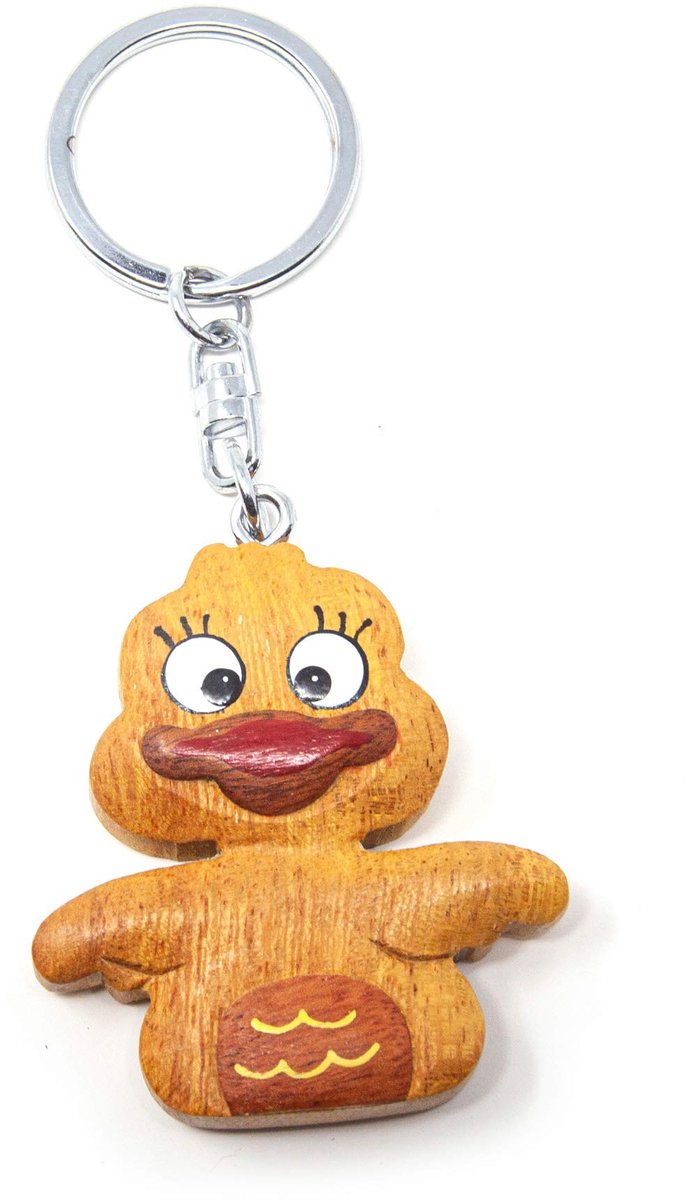 Omgoods - Houten Sleutelhanger met Eend Motief