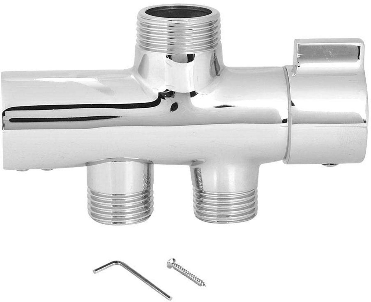Omgoods- Scheidingsventiel G1/2 inch - Douchekop - Wanddouche - Reserveonderdeel - Koper - Duurzaam en krasbestendig - Douchekraan
