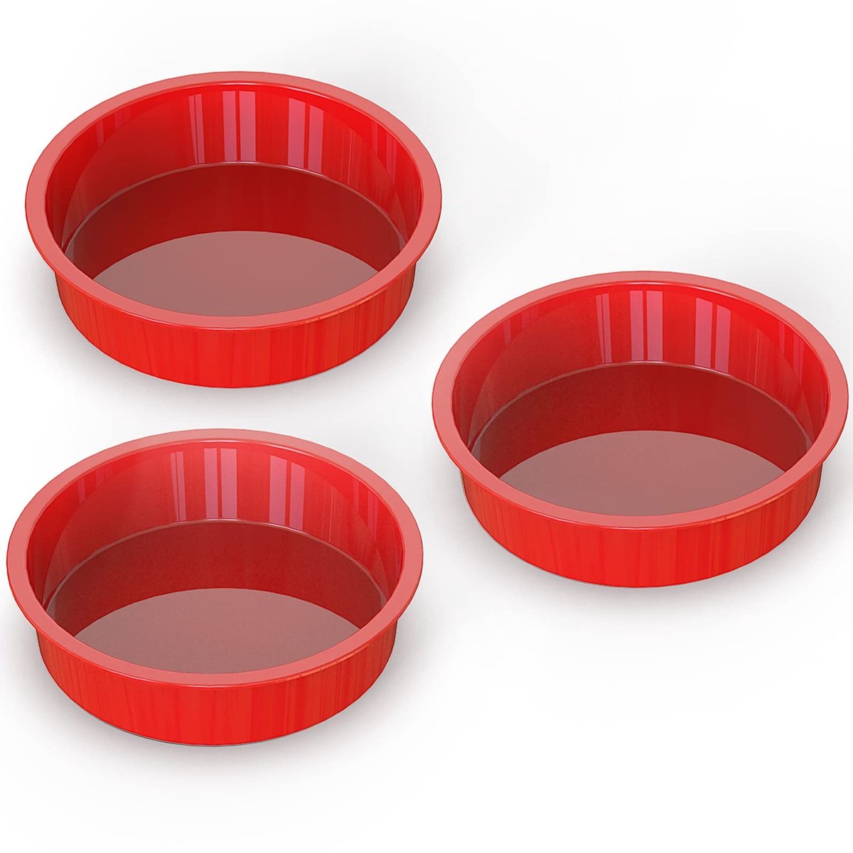 Omgoods - Silicone Cakepannen Set van 3 - 8 Inch Antiaanbaklaag