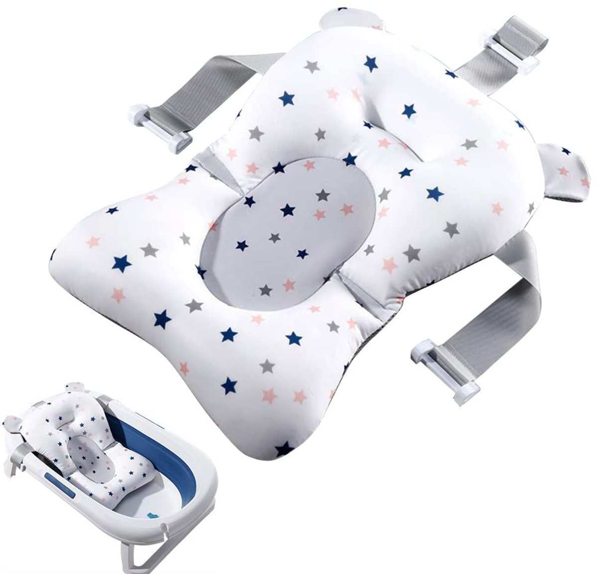 Omgoods- Babybadmat met EPS-schuim - Badzitje - Badpad - Babybadkussen - Veilig baden - Opvouwbaar ontwerp