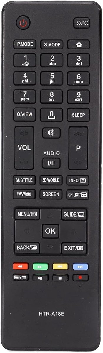 SnelShoppen - Universele TV Afstandsbediening HTR-A18E voor Haier LCD TV - Direct Gebruiksvriendelijk - Duurzaam ABS Materiaal - Ideaal voor Thuisbios