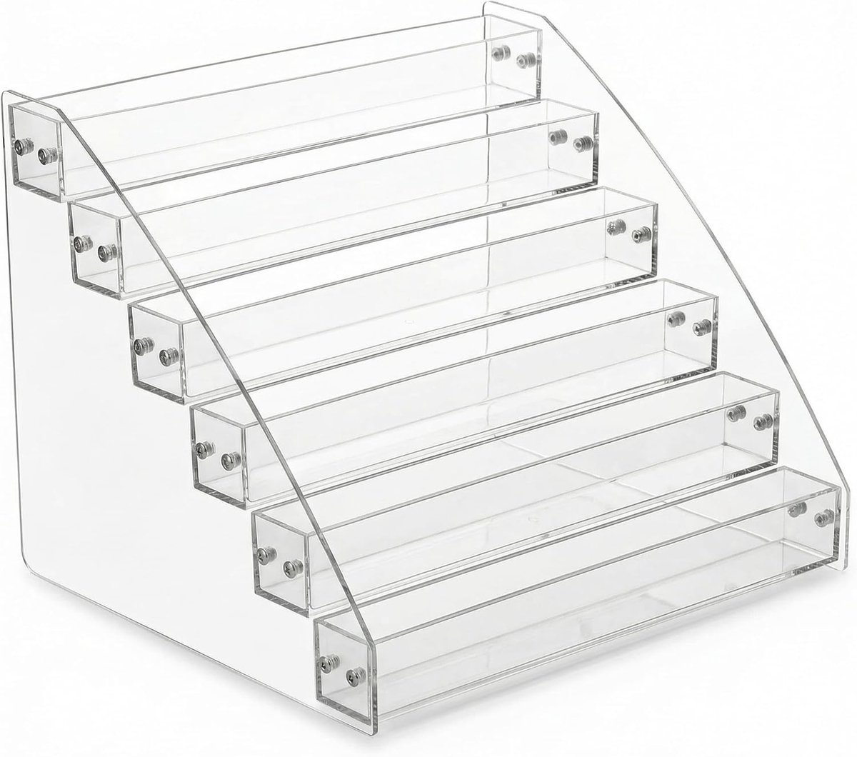 SnelShoppen - 6 Lagen Nagellakopberger, Acryl Nagellak Organizer Houder, Duidelijke Nagellak Rack, Geschikt voor Ongeveer 60 Flessen, Stevig en Multif