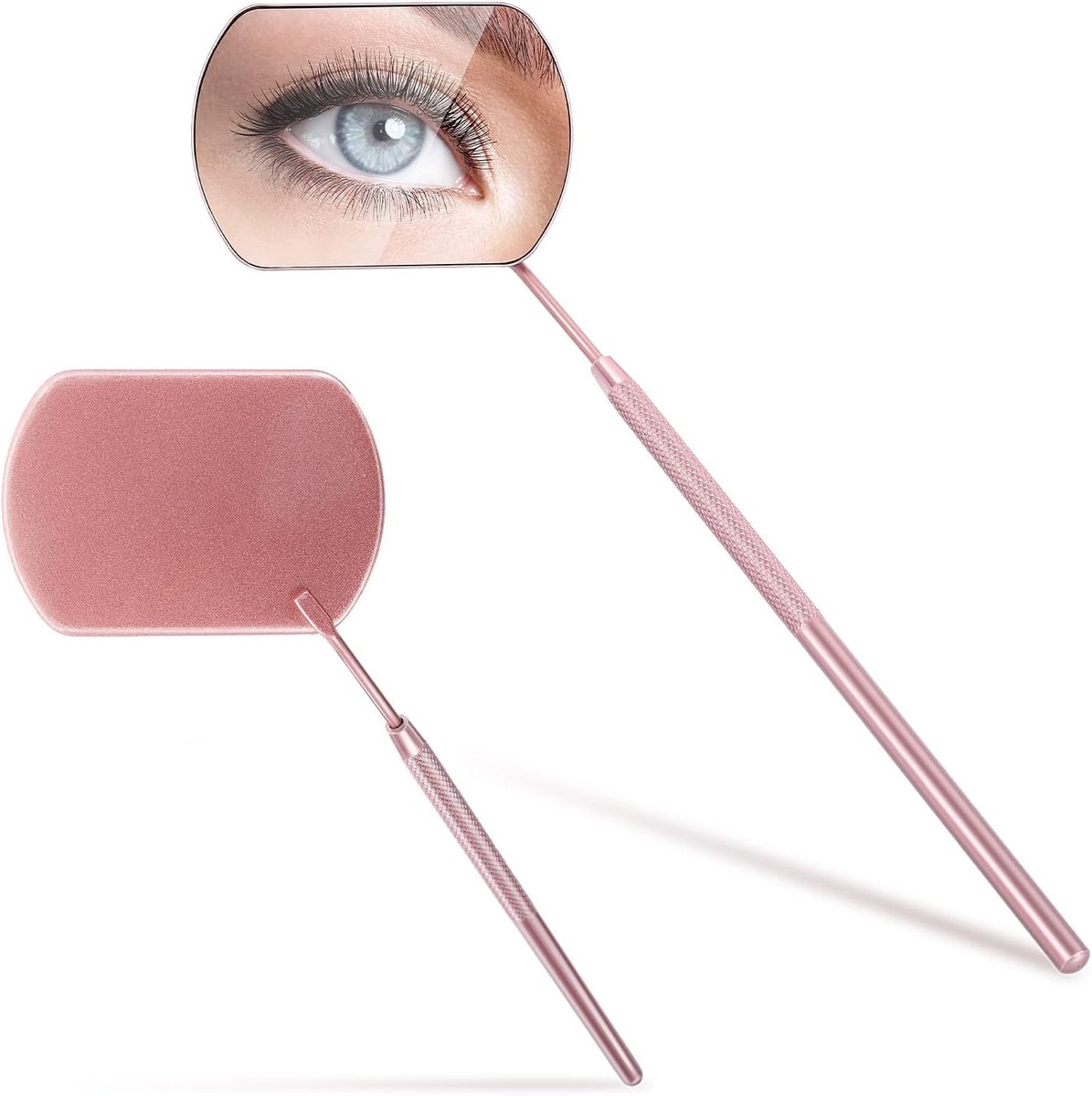 Sibba Square Eyelash Extensions Mirror Eyelash Applicator Supply Stainless Steel Removable Multifunctional Tool (1 - ShopVlot