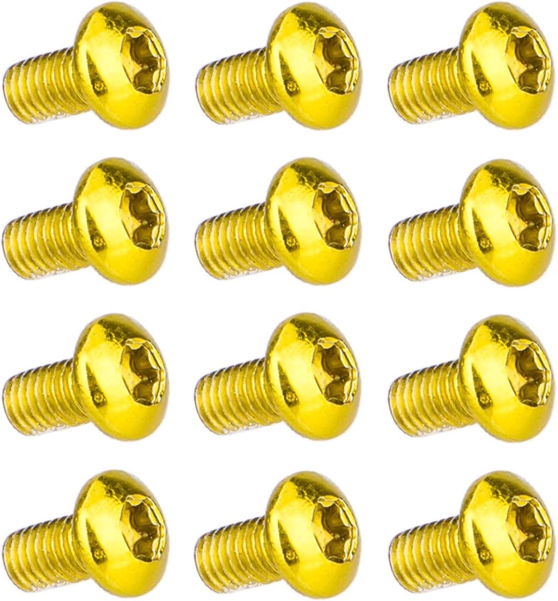 Fietsschijfrem schroeven 12 stuks M5x10mm - aluminiumlegering - PVD coating - corrosiewerend - ShopVlot