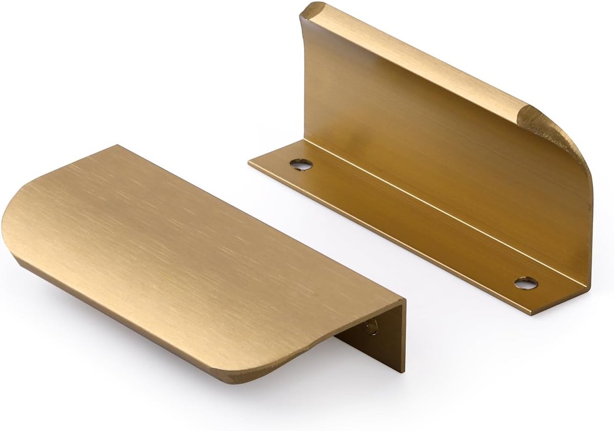 SnelShoppen - 6 Stuks Verborgen Keukenhandgrepen Meubelhendels Verborgen Trekhandgrepen Keukenkast Handgrepen 64mm Aluminium