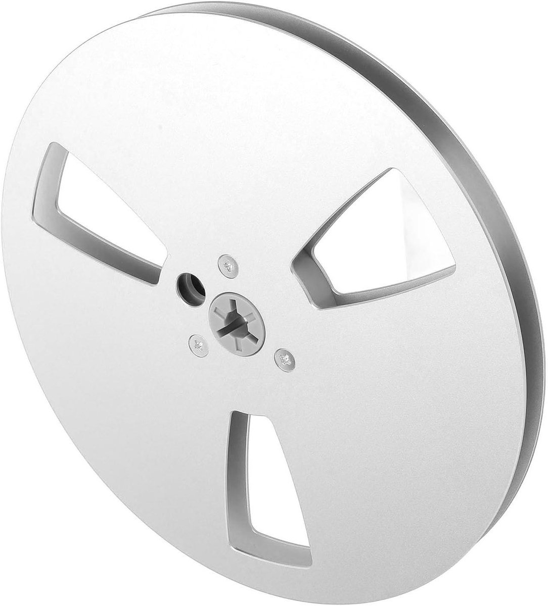 Lege Tapespoel - Tape Haspel - Muziek Opnemen - Aluminium NAB Flens - 7 Inch Diameter - Zilver