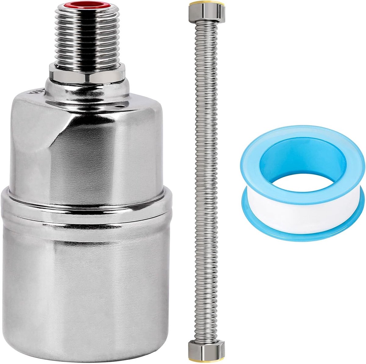 DBREAKS Automatic Float Valve for Water Tank Swimming Pool, 1/2 inch, Filling Level Control Valve with Sealing Tape - ShopVlot