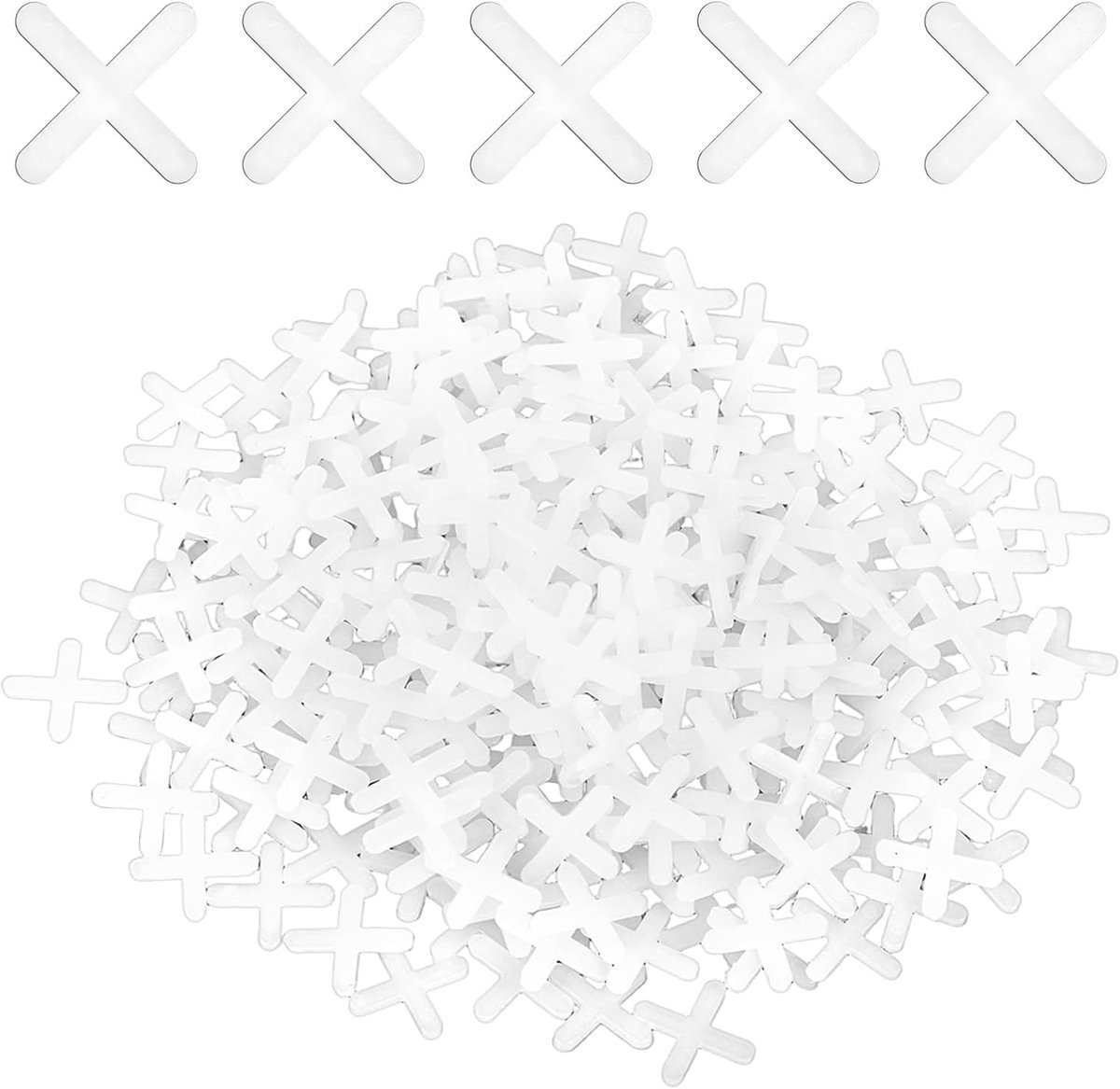 Tegel kruisen 500 stuks - 3 mm PVC - witte tegelruimtes - voor nauwkeurige tegelplaatsing - ShopVlot