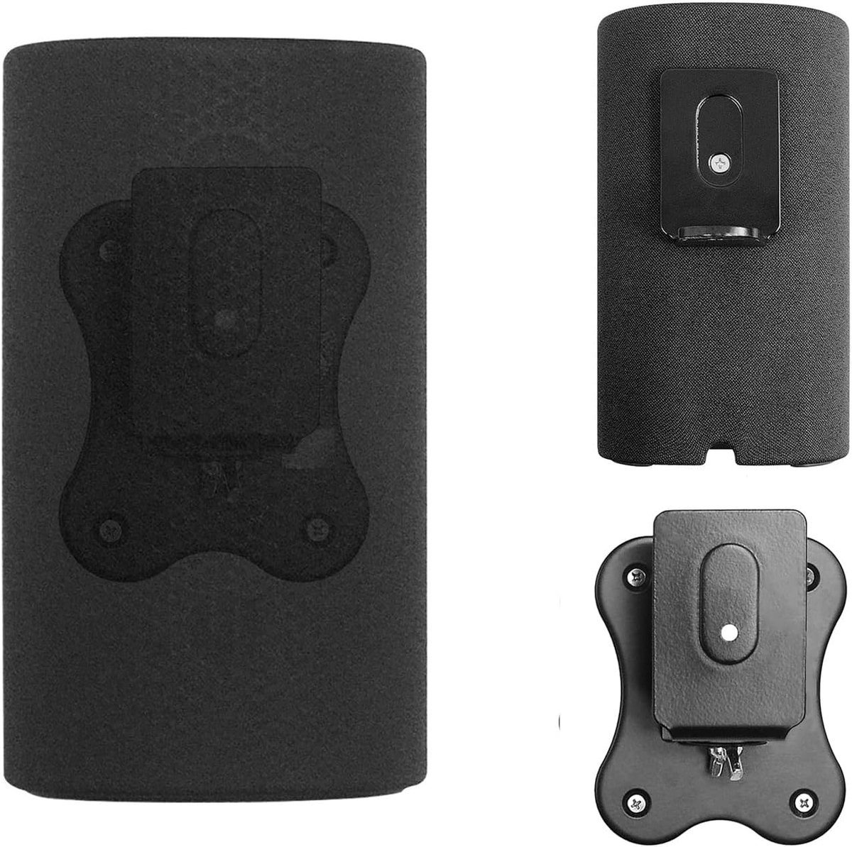 SnelShoppen - Wandmontage Beugels voor Draadloze Achterluidsprekers, Geschikt voor Surround Speakers, Stevige Metaalhouder, Zwart, Set van 2