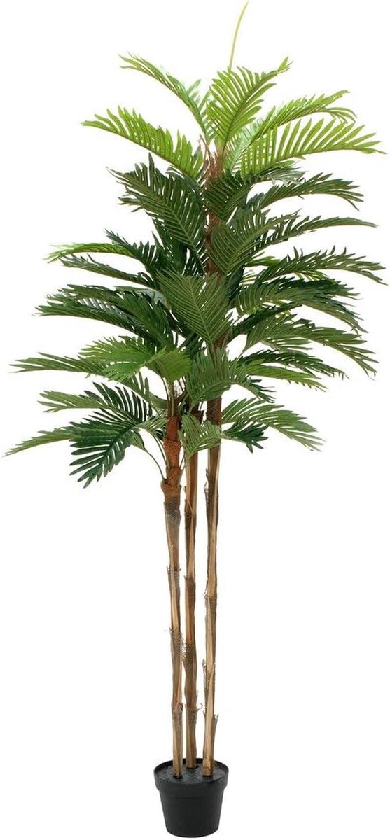 Kunstplant Kentia Palm - Nep Palmboom - Interieur Decoratie - Natuurlijke Stam - 180 cm - Groen