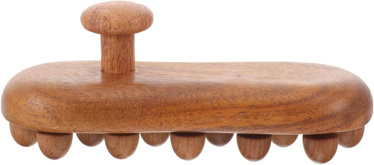 Houten Massageborstel - Lichaamsroller Acupunctuur - Spierpijn Verlichten - Diepere Acupuntmassage - 16 x 7 x 6 cm - Niet gespecificeerd