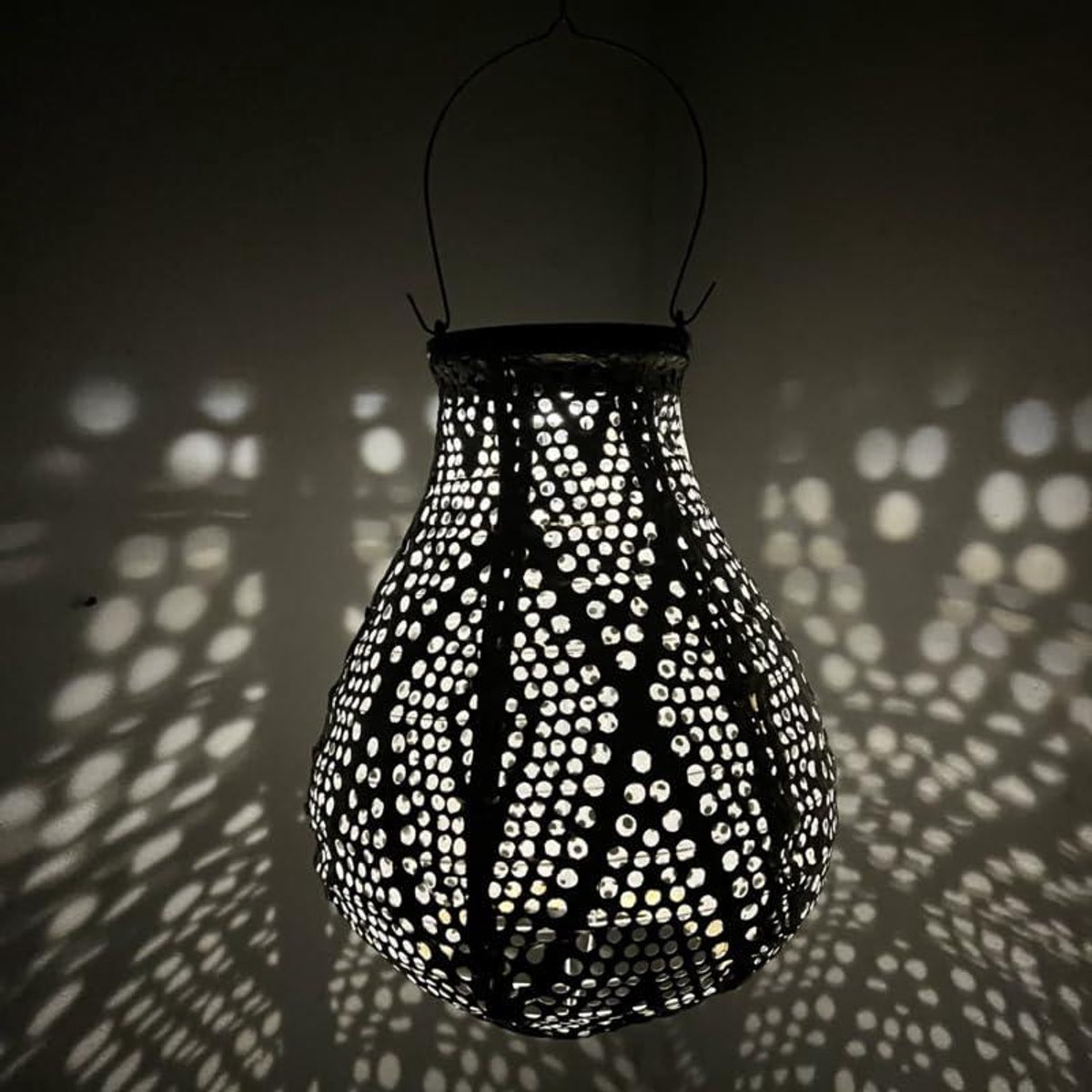 Zonne lantaarns - Tuinverlichting Sfeerverlichting - Tuin decoreren - Met motief - 20 x 30 cm - Goud