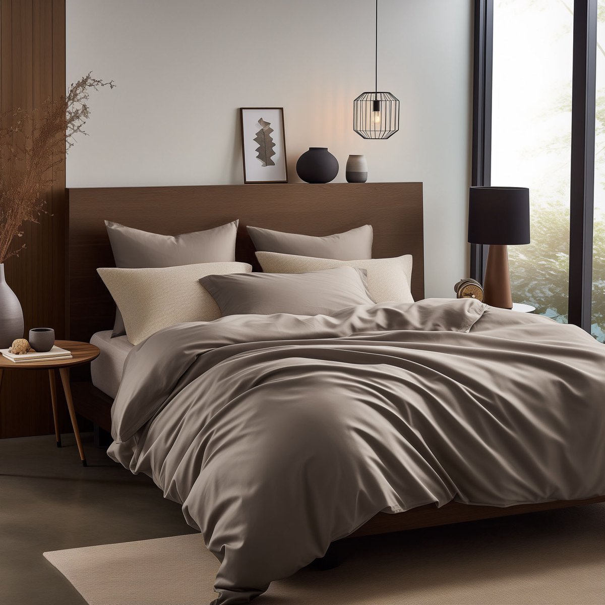 Darymex Kussensloop 40x60 cm - Donkerbeige - 100% Katoen-Satijn (110 g/m²) - Egaal - Met Verborgen Ritssluiting - OEKO-TEX® - Wasbaar op 60°C - 1 Stuk