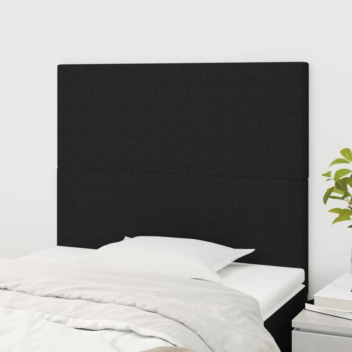 Hoofdbord Bed - Hoofdeinde Rugsteun - Beddecoratie - In Hoogte Verstelbaar - 100 x 5 x 78/88 cm - Zwart