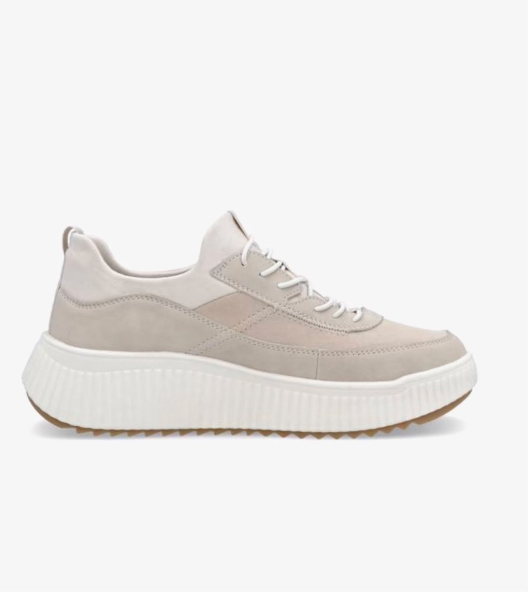 Rieker W1703-62 maat 41 sneakers instappers elastische veters beige