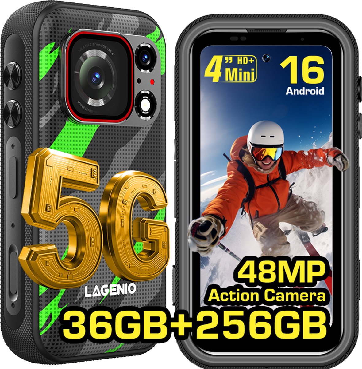 Lagenio Eagle Pro 5G Mini, 36GB/ 256GB, Green