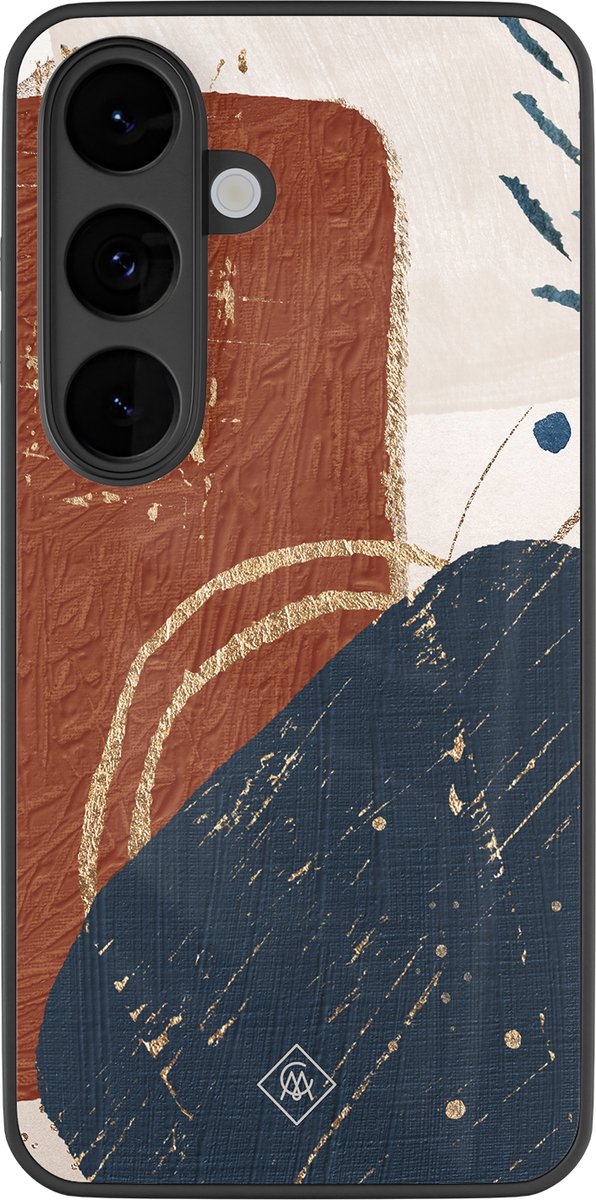 Casimoda® hoesje - Geschikt voor Samsung Galaxy S26 - Abstract Terracotta - Luxe Hard Case Zwart - Backcover telefoonhoesje - Multi