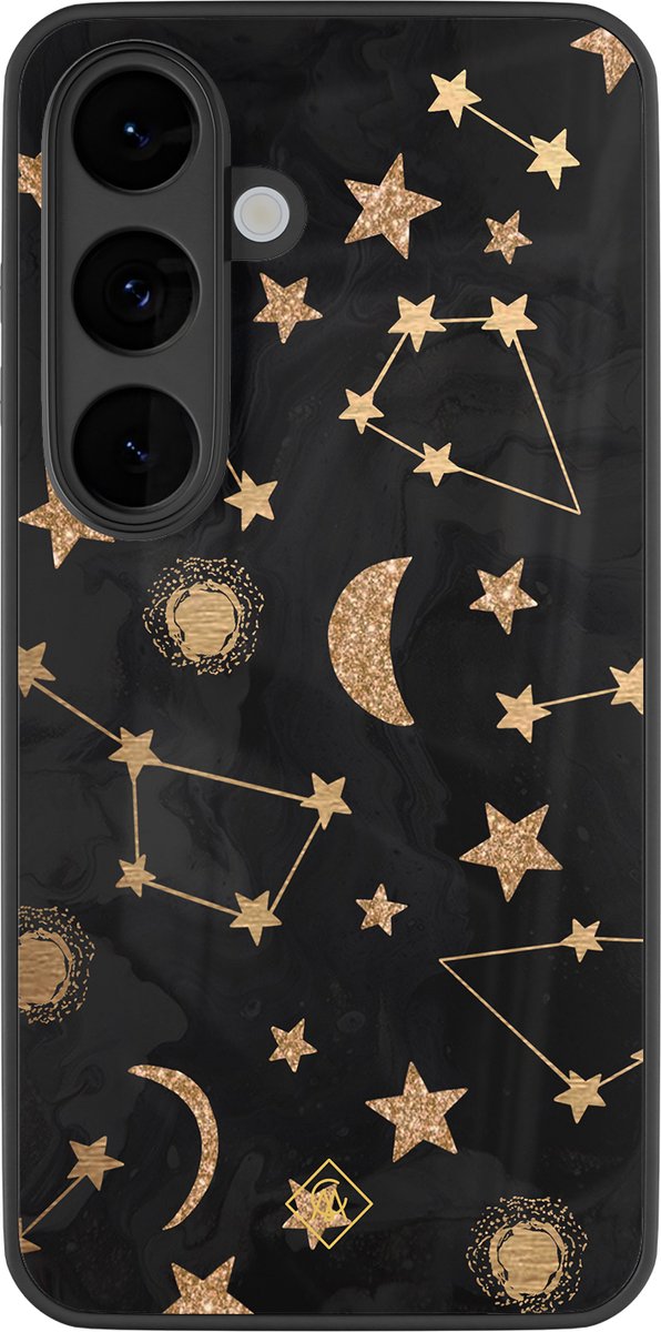 Casimoda® hoesje - Geschikt voor Samsung Galaxy S26 - Counting The Stars - Luxe Hard Case Zwart - Backcover telefoonhoesje - Zwart