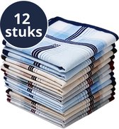 Zakdoeken Heren Set - 12 Herenzakdoeken - 100% Katoen - 40x40 cm - Zakdoekjes - Boeren zakdoek / Boerenzakdoek