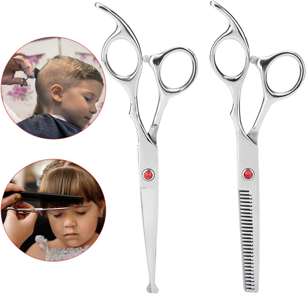 haarschaar, babyhaarschaar, kappersschaar, blauwe schroefschaar, gereedschap voor kinderen, schaarset om af te vallen, familie (schroef)