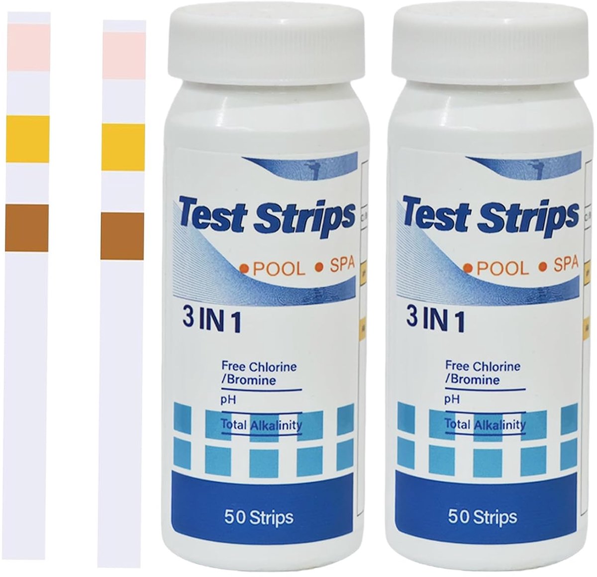 Pool teststrips 3-in-1 - 100 stuks - pH, chloor en waterhardheid - inclusief digitale tester - ShopVlot