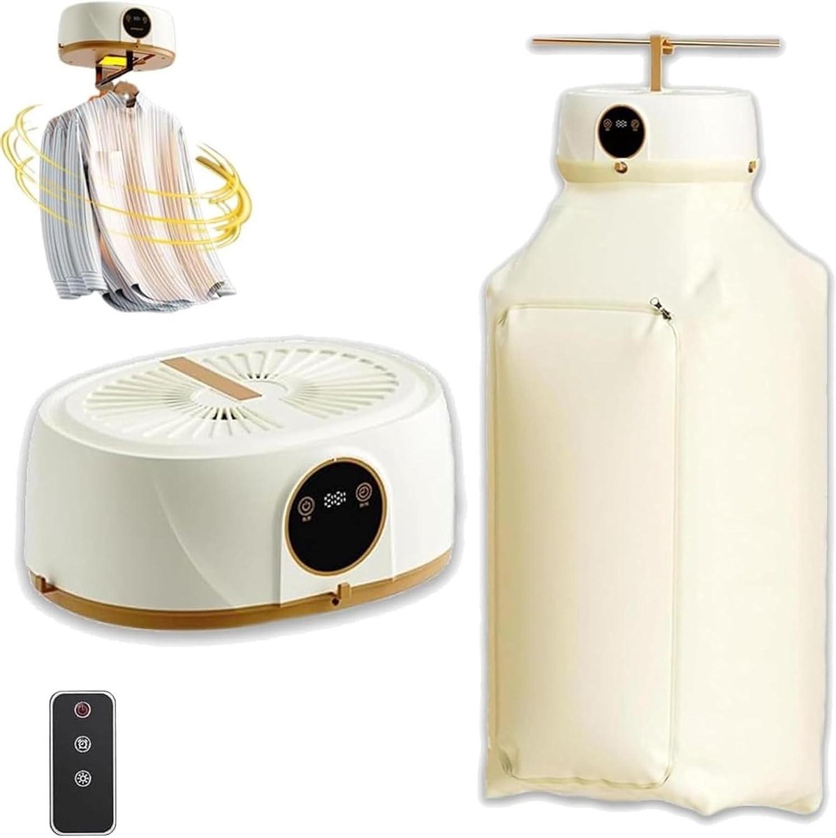 Automatische Strijkplank - Draagbare Dryer - Kleding Stomen - 2-in-1 Droog & Stoom - 15 Minuten Cyclus - Wit