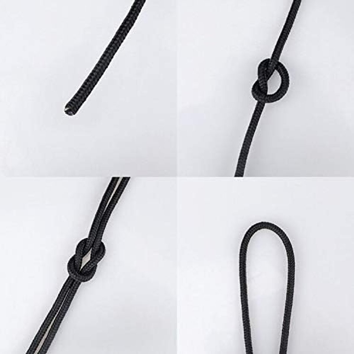6 mm paracord touw, zwart nylon touw, 30 m multifunctioneel outdoor touw, klimtouw, wastouw voor kamperen, tuin en buiten