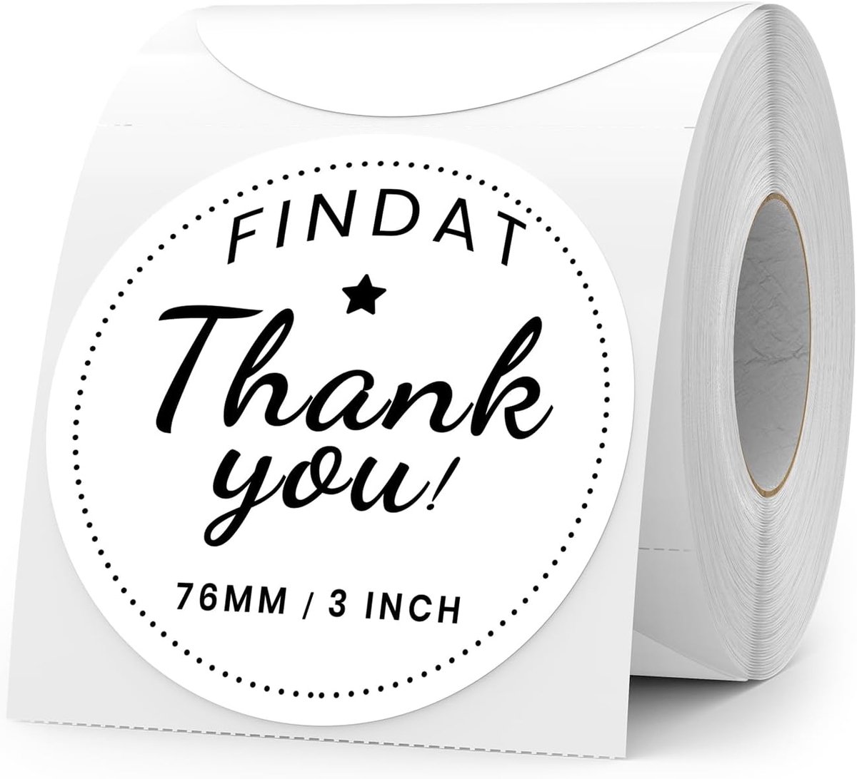 Thermal labels 76mm - zelfklevend vinyl - water- en oliebestendig - ideaal voor logo's en QR-codes - ShopVlot